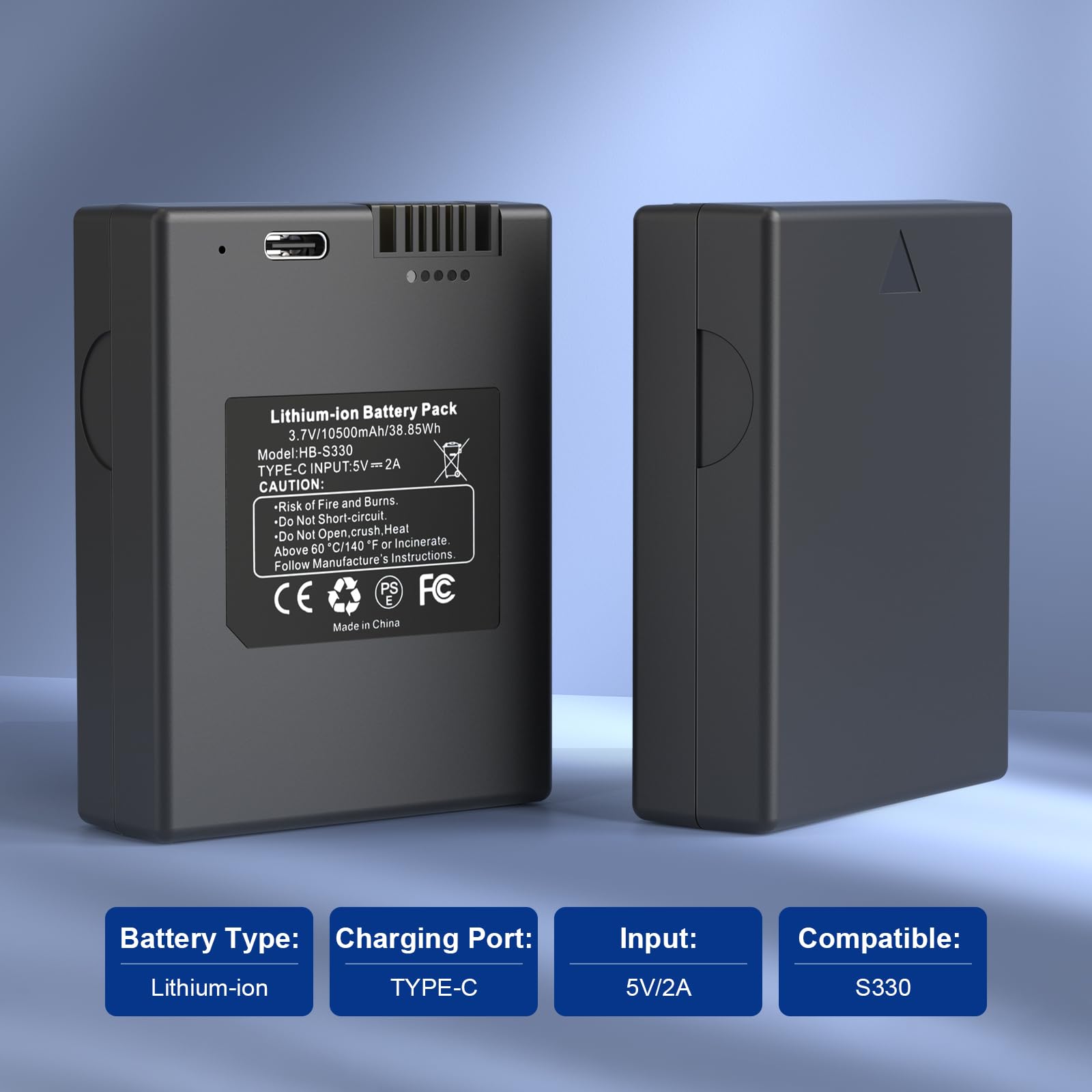 Addpower Security Rechargeable Battery For Eufy S330 S230 S220 E330 Video Smart Lock 3 In 1 And Smart Drop, 10500Mah Battery Com